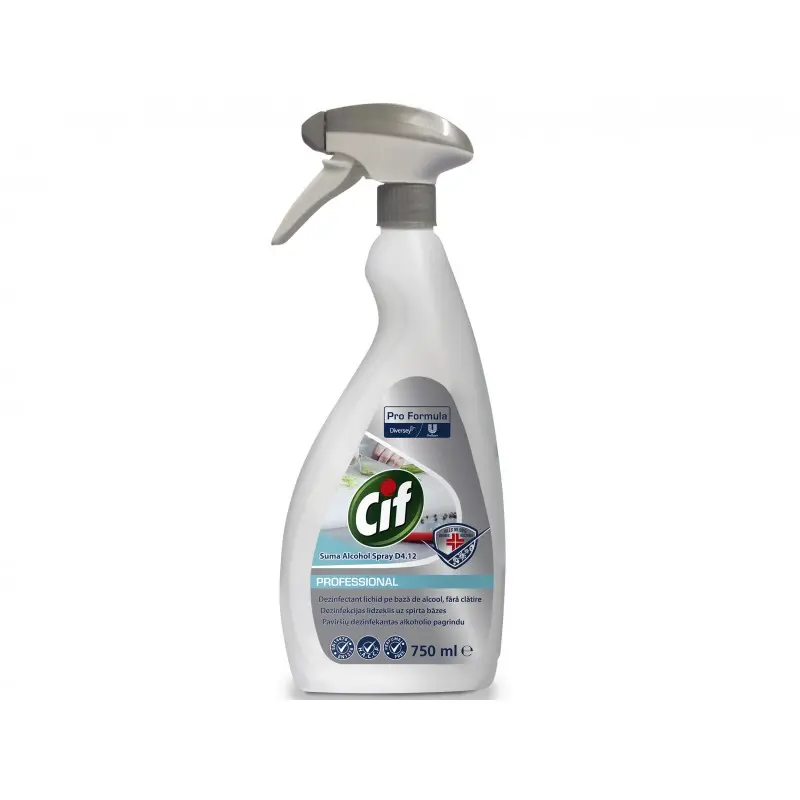 Dezinfectant fara clatire - Cif Suma Alcohol Spray D4.12 Cif 750ml