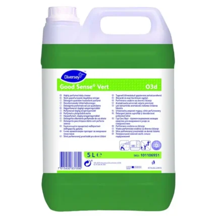 Good Sense Vert O3d 2x5L - Detergent zilnic pentru suprafete si dezodorizant ambiental lichid cu miros puternic